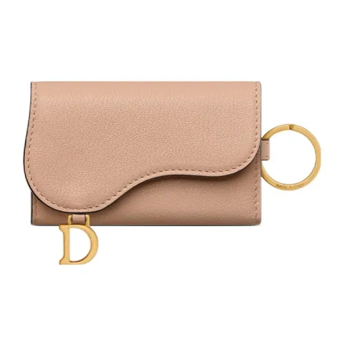 DIOR Седло Козья кожа Key Pouch Женские Светло-розовый