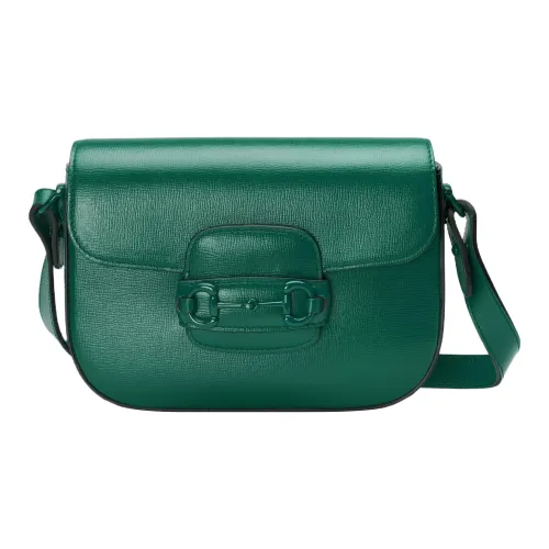 GUCCI Horsebit 1955 Кожаная сумка через плечо сумка на плечо женская зеленая