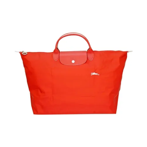 LONGCHAMP Le Pliage Корова Кожа Цветовая Сумка-пельмени Путешественная Сумка Большая Женская Красная