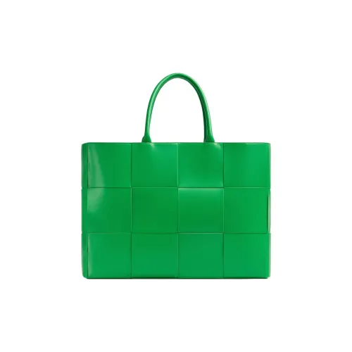 Bottega Veneta Arco Коровья кожа Тоут Сумка Сумка для покупок Сумка Большая Мужская Попугай зеленый