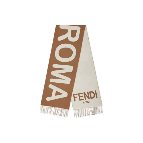 FENDI Вязаные шарфы Коричневый Женские