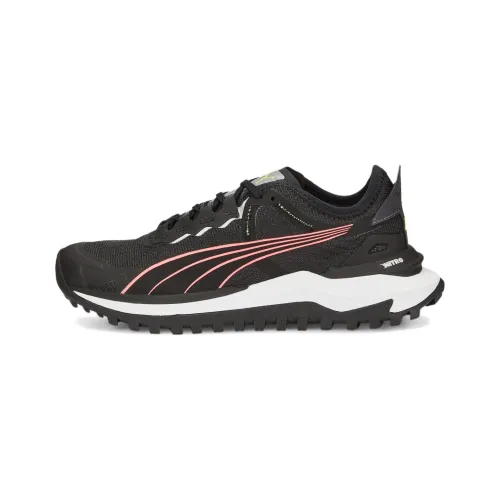 PUMA Slip Resistant Abrasion Resistant Низкие Беговые Кроссовки Женские Черные Розовые