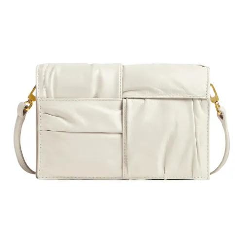 Bottega Veneta Cassette Телячья кожа С кожаными вставками Сумка через плечо Мини Женская Белая