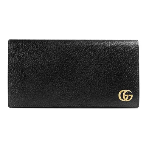GUCCI GG Marmont Телячья кожа Кошелек Мужской Черный