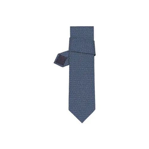 HERMES Шелковые галстуки, синий, мужской