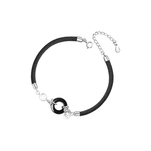 AWD Серебро S925 Браслеты Унисекс Черный Красный