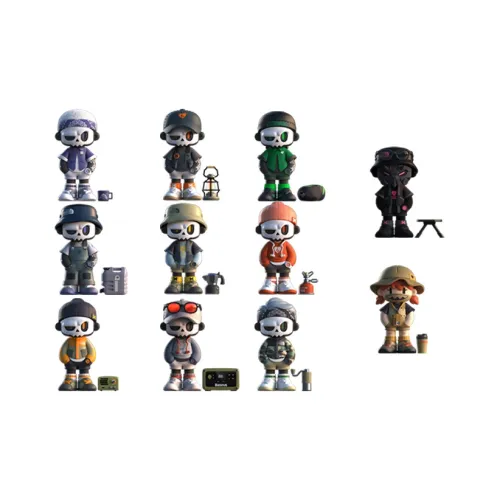 Mouyankongshe MR.BONE MR. BONES Generation 4 Camping Collection Слепые коробки Один Blind Коробка Целая коробка 9 шт