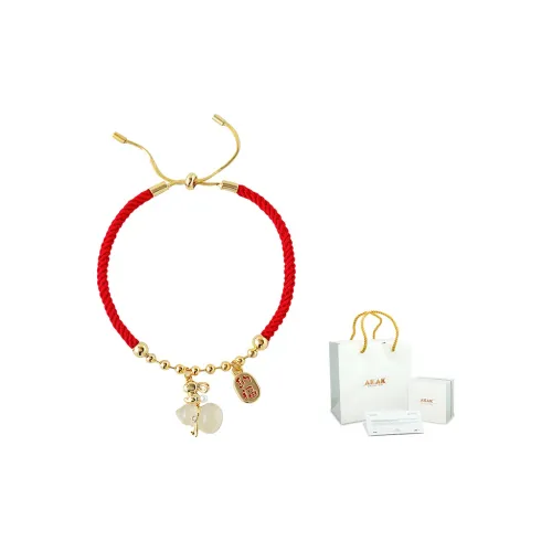 AKAK Медные браслеты, красный, женские