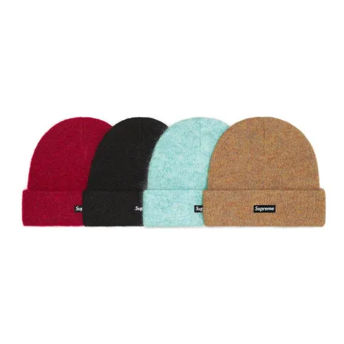 Supreme Mohair Blend Beanies Унисекс Красный Черный Светло-Синий Коричневый