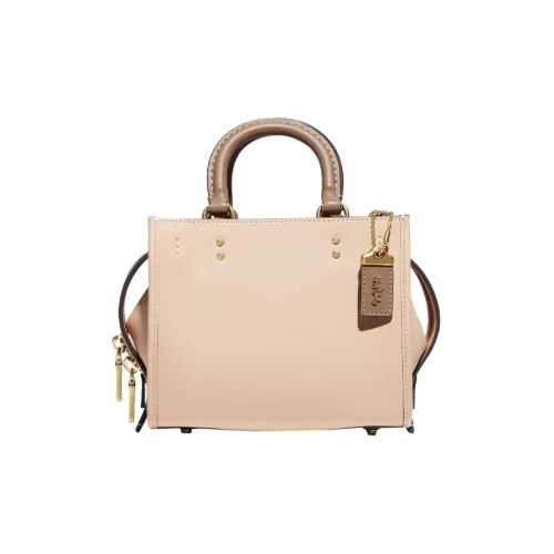 COACH Rogue Кожа Одно плечо Сумка Маленькая Женская Нежно-розовая