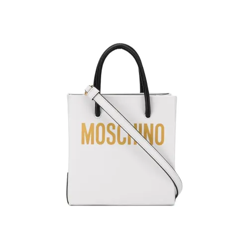 MOSCHINO Телячья кожа Тоут Сумка Сумка для покупок Сумка через плечо Сумка Женская Белая