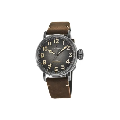 ZENITH Механический механизм Мужские часы PILOT 45 мм Серый