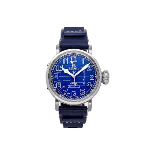 ZENITH Автоматический Механический Мужской Часы PILOT 45 мм Синий