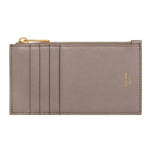 CELINE Телячья кожа Держатель для карт Держатель для карт Стандартный Женский Умбра