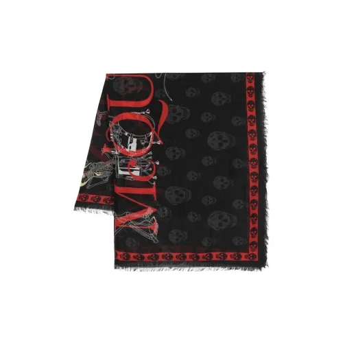 Alexander McQueen Шелковые шарфы Мужской черный
