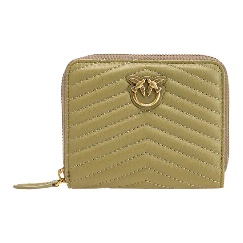 PINKO Телячья кожа с овчиной Bird Сумка Swallow Сумка Кошелек Маленький Женские Зеленый