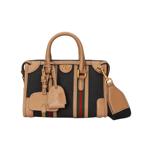 GUCCI Canvas с кожаными вставками холщовая сумка дорожная сумка сумка через плечо мини-сумка женская