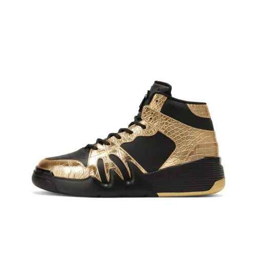 Giuseppe Zanotti GZ Talon Высокий Топ Спортивная Повседневная Обувь Мужская Черное Золото