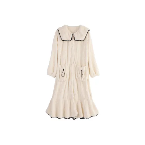 Chun Xi Панда Бархат Lady's Dressing Gown Женские Банные халаты