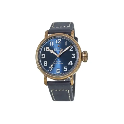 Zenith Автоматический механический механизм Унисекс Пилот Часы 40 мм Синий