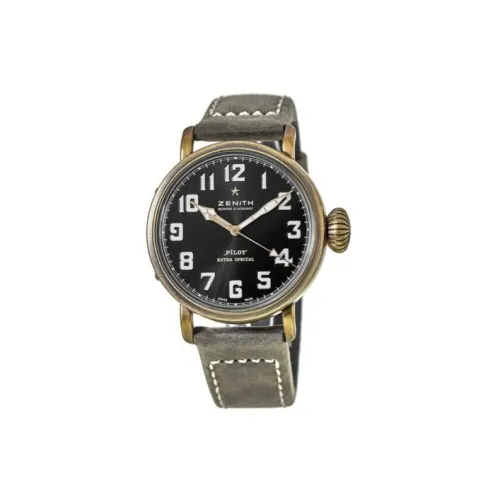 ZENITH Механический Movement Унисекс Пилот Часы 40 мм Черные