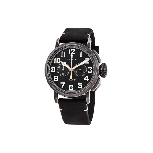 ZENITH Автоматический Механический Мужской Часы PILOT 45 мм Черные