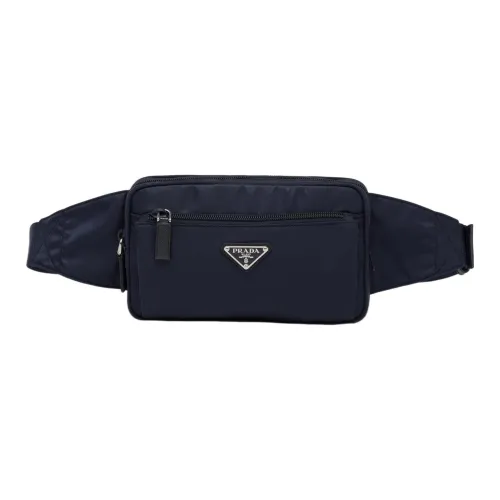 PRADA Кожа Бананка Мужская Темно-синяя