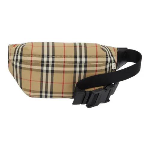 Burberry Кожа Сумка через плечо Бананка Мужская Светлый Умбра