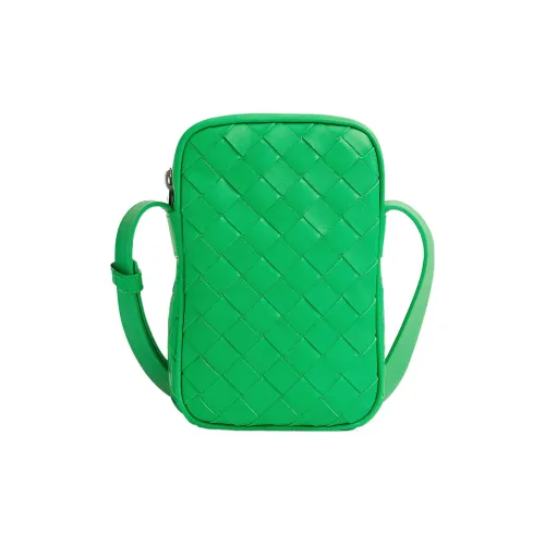 Bottega Veneta Чехол для телефона из коровьей кожи сумка через плечо стандартная мужская попугай зеленый