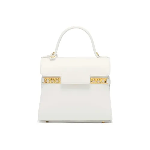 Delvau Tempête Телячья кожа Сумка через плечо Сумка Маленькая Женская Белая