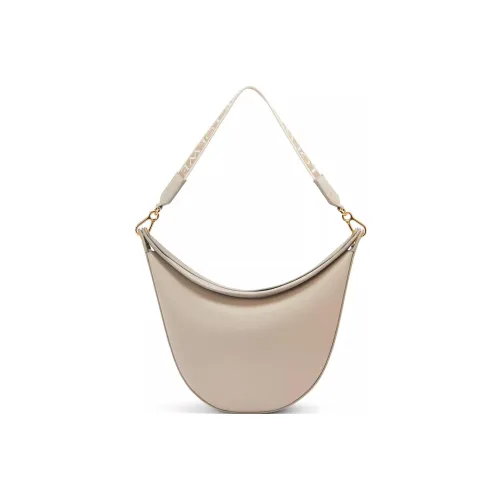 LOEWE Luna Сатин Коровья кожа Сумка-хобо Сумка на плечо Сумка Женская Светлый овсяный