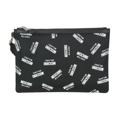 MOSCHINO Nylon Косметичка Клатч Средний Женский Черный