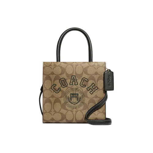 COACH Cally Покрытый холст с кожаными вставками Сумка Сумка через плечо Сумка через плечо Мини Женская Хаки