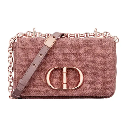 DIOR Caro Linen Crossbody Bag Small Women's Purple