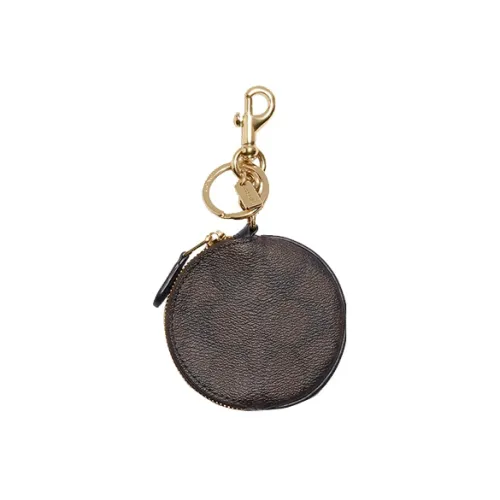 COACH Canvas с кожаными вставками кошелек для монет женский темно-коричневый