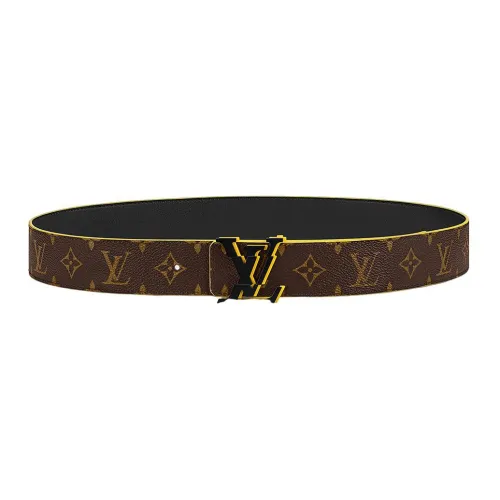 LOUIS VUITTON Ремни из коровьей кожи Мужской Коричневый Ширина 4CM