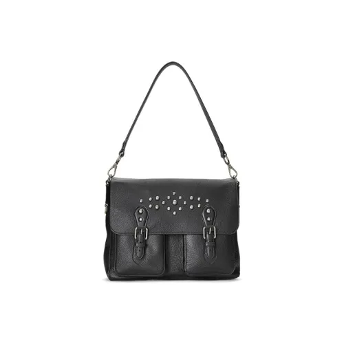 Polo Ralph Lauren Сумка через плечо из коровьей кожи женская черная