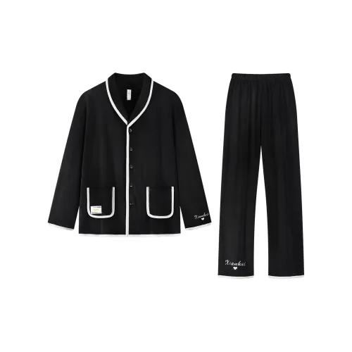 Gongdie Коралловый флис Мужской Мужской Пижамные комплекты