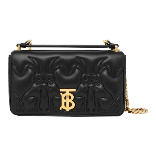 Burberry Lola Сумка из овечьей кожуры с кожаными вставками сумка через плечо маленькая женская черная