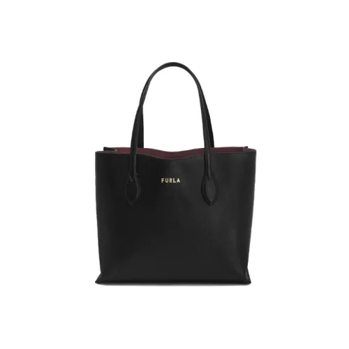 Furla Коровья кожа Тоут Сумка Сумка для покупок Сумка среднего размера Женская Черная