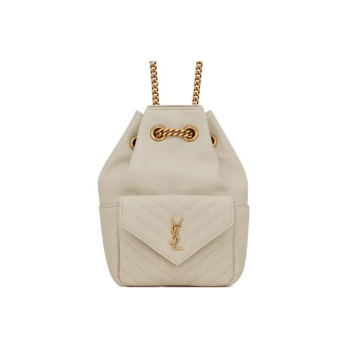 SAINT LAURENT Sheepskin Bucket Bag Crossbody Bag Mini Women's Vintage White SAINT LAURENT Овчина Ведро Сумка Сумка через плечо Мини Женская Винтаж Белый