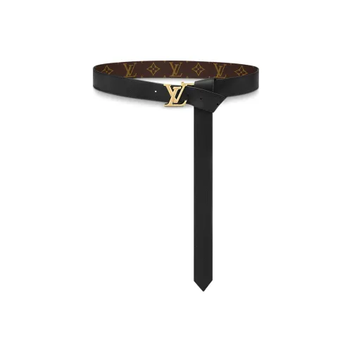 LOUIS VUITTON Ремень из кожи женский коричневый ширина 3 см