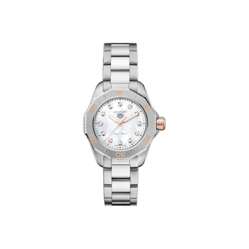TAG HEUER Кварцевый механизм Женские часы 30MM Серебристый циферблат Корпус из нержавеющей стали Ремешок из нержавеющей стали
