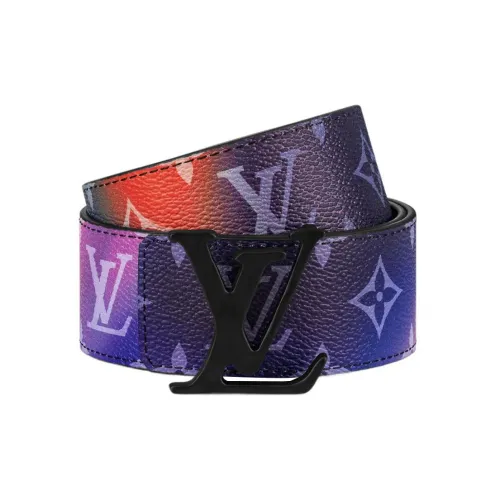 LOUIS VUITTON Коровья кожа холщовая кожа ремни мужской многоцветный ширина 4 см