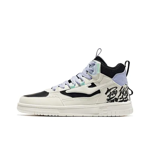 Erke Peerless Master Slip-resistant Abrasion-resistant High Top Skateboard Shoes Женские Белые Синие