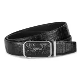 Крокодил-принт, серебряная застежка