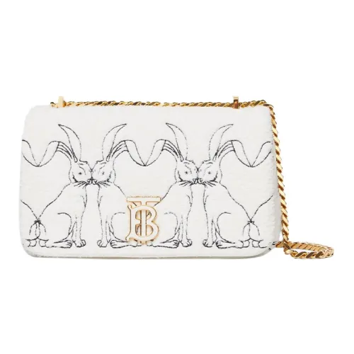 Burberry Lola Сумка из овечьей кожи Украшение Сумка через плечо Маленькая Женская Белая