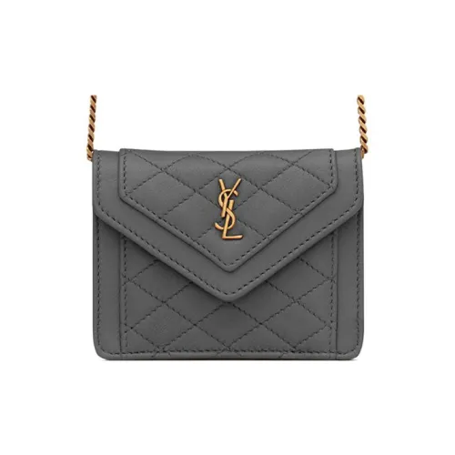 SAINT LAURENT Gaby Sheepskin Сумка через плечо Extra Mini Женская Темно-серый