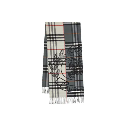 Burberry Кашемир Вязаные шарфы Натуральный белый цвет/Кремень Известняк Женские