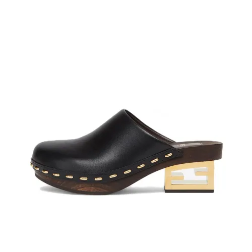 FENDI Baguette Домашние тапочки Женские Черный